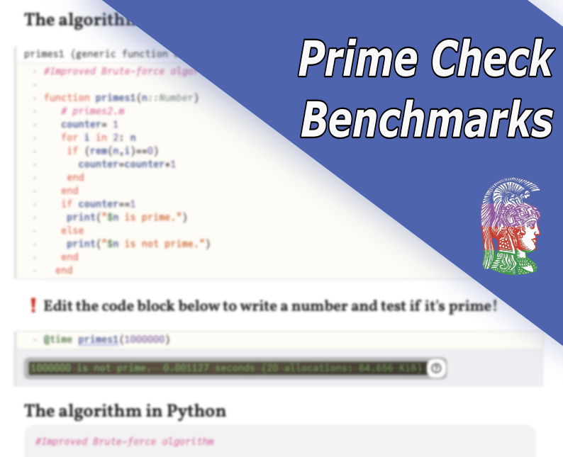 Prime Number Check Benchmarks